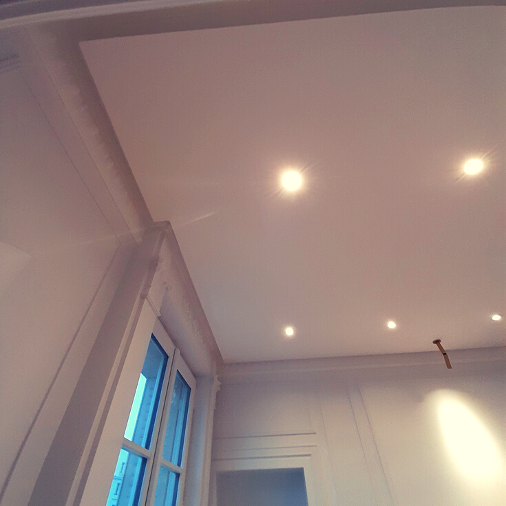 Les volumes d’un appartement de standing — photo du chantier