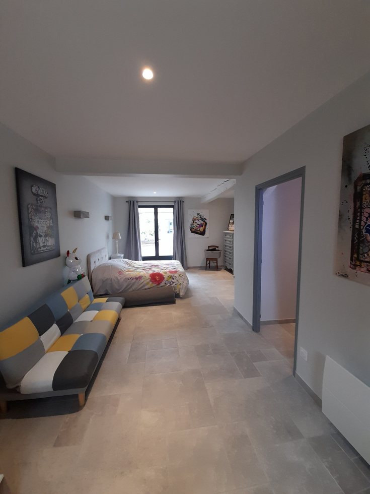 Des écuries transformées en habitation — photo du chantier
